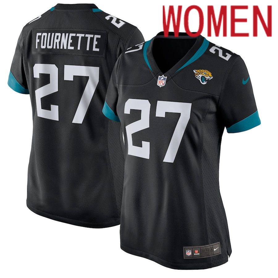 Women Jacksonville Jaguars 27 Leonard Fournette Nike Black New Game NFL Jersey